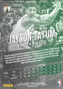 2017-18 Panini Prestige #153 Jayson Tatum Back