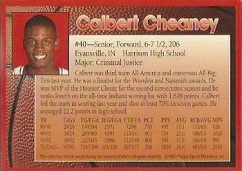1992-93 Indiana Hoosiers #NNO Calbert Cheaney Back