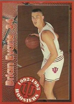 1992-93 Indiana Hoosiers #NNO Brian Evans Front