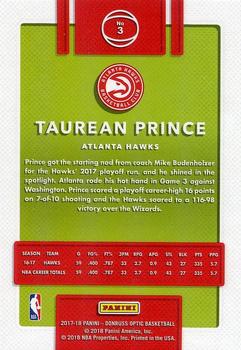 2017-18 Donruss Optic #3 Taurean Prince Back