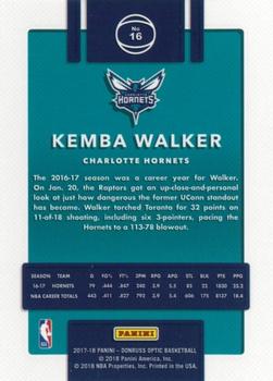 2017-18 Donruss Optic #16 Kemba Walker Back