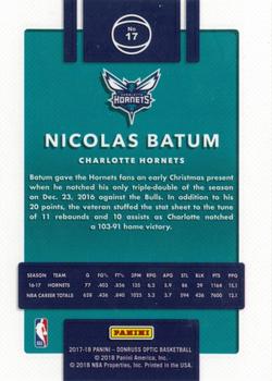 2017-18 Donruss Optic #17 Nicolas Batum Back