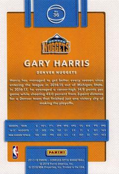 2017-18 Donruss Optic #36 Gary Harris Back