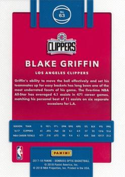 2017-18 Donruss Optic #63 Blake Griffin Back