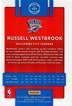 2017-18 Donruss Optic #101 Russell Westbrook Back
