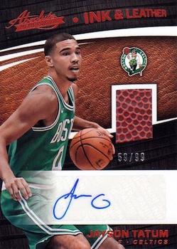 2017-18 Panini Absolute - Ink and Leather #IL-JT Jayson Tatum Front