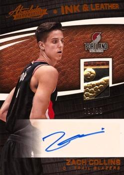 2017-18 Panini Absolute - Ink and Leather #IL-ZC Zach Collins Front
