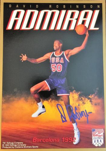 1992 Kellogg's Team USA Mini Posters #NNO David Robinson Front