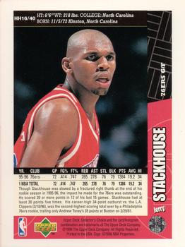 1996-97 Collector's Choice Hula Hoops European #HH16 Jerry Stackhouse Back