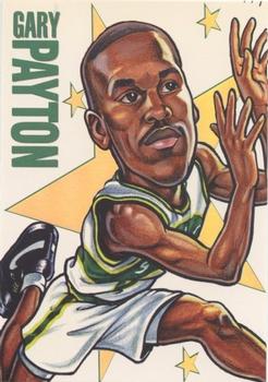 1993-94 Taco Time Seattle SuperSonics Playoff #NNO Gary Payton / Squatch Front