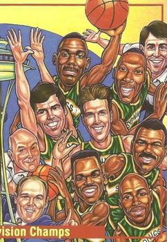 1993-94 Taco Time Seattle SuperSonics Playoff #NNO Team Photo / Squatch Front