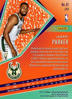 2017-18 Panini Revolution - Lava #67 Jabari Parker Back