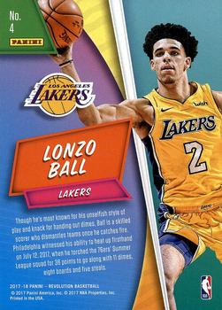 2017-18 Panini Revolution - Showstoppers #4 Lonzo Ball Back