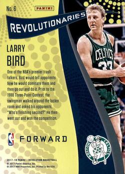 2017-18 Panini Revolution - Revolutionaries #6 Larry Bird Back