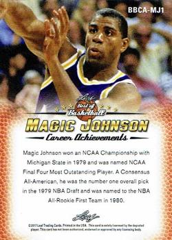 2016-17 Leaf Best of Basketball #BBCA-MJ1 Magic Johnson Back