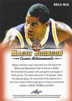 2016-17 Leaf Best of Basketball #BBCA-MJ6 Magic Johnson Back