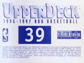 1996-97 Collector's Choice Italian Stickers #39 Mitch Richmond Back