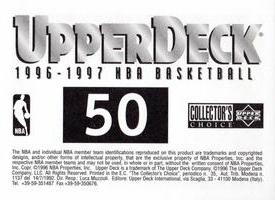 1996-97 Collector's Choice Italian Stickers #50 Jamal Mashburn Back