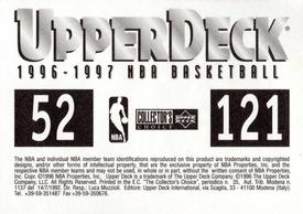 1996-97 Collector's Choice Italian Stickers #52 / 121 Denver Nuggets Logo / Detroit Pistons Logo Back