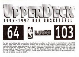 1996-97 Collector's Choice Italian Stickers #64 / 103 Minnesota Timberwolves Logo / Charlotte Hornets Logo Back
