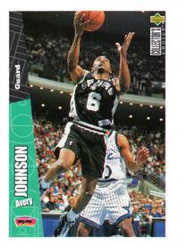 1996-97 Collector's Choice Italian Stickers #71 Avery Johnson Front
