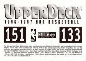 1996-97 Collector's Choice Italian Stickers #133 / 151 Milwaukee Bucks Logo / Miami Heat Logo Back