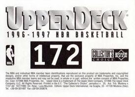1996-97 Collector's Choice Italian Stickers #172 Anfernee Hardaway Back