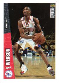 1996-97 Collector's Choice Italian Stickers #176 Allen Iverson Front