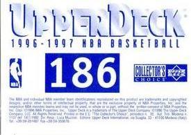 1996-97 Collector's Choice Italian Stickers #186 Rasheed Wallace Back
