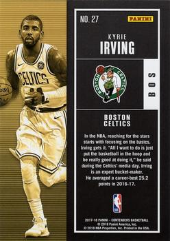 2017-18 Panini Contenders #27 Kyrie Irving Back