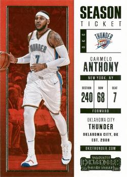 2017-18 Panini Contenders #60 Carmelo Anthony Front