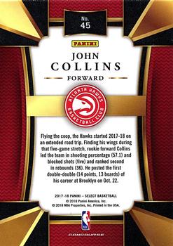 2017-18 Panini Select #45 John Collins Back