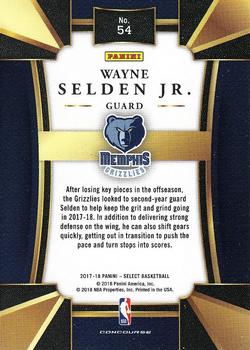 2017-18 Panini Select #54 Wayne Selden Jr. Back
