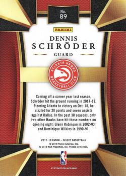 2017-18 Panini Select #89 Dennis Schroder Back