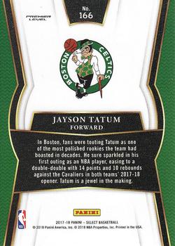 2017-18 Panini Select #166 Jayson Tatum Back