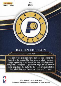 2017-18 Panini Select #229 Darren Collison Back