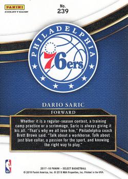 2017-18 Panini Select #239 Dario Saric Back