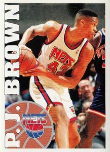 1995-96 Panini NBA Stickers (Brazil/Portuguese) #20 P.J. Brown Front