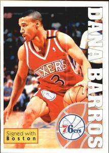 1995-96 Panini NBA Stickers (Brazil/Portuguese) #47 Dana Barros Front