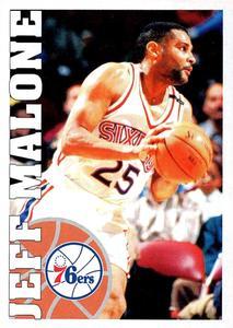 1995-96 Panini NBA Stickers (Brazil/Portuguese) #50 Jeff Malone Front