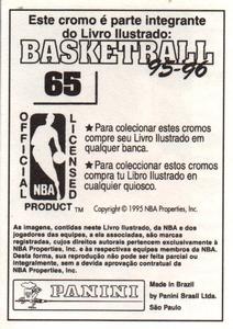 1995-96 Panini NBA Stickers (Brazil/Portuguese) #65 Mookie Blaylock Back