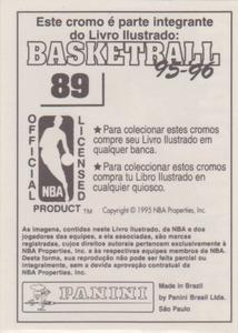 1995-96 Panini NBA Stickers (Brazil/Portuguese) #89 Scottie Pippen Back