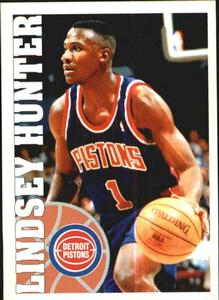 1995-96 Panini NBA Stickers (Brazil/Portuguese) #104 Lindsey Hunter Front