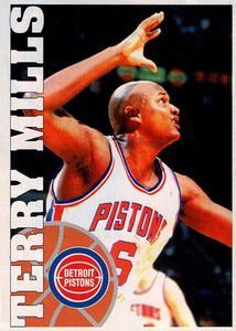 1995-96 Panini NBA Stickers (Brazil/Portuguese) #107 Terry Mills Front