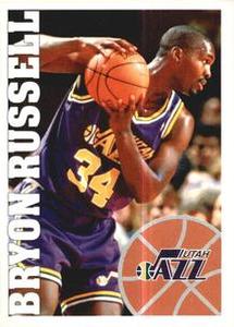 1995-96 Panini NBA Stickers (Brazil/Portuguese) #194 Bryon Russell Front