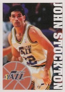 1995-96 Panini NBA Stickers (Brazil/Portuguese) #197 John Stockton Front
