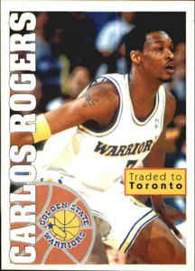 1995-96 Panini NBA Stickers (Brazil/Portuguese) #212 Carlos Rogers Front
