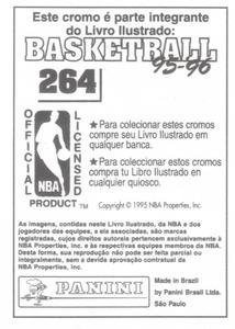 1995-96 Panini NBA Stickers (Brazil/Portuguese) #264 Shawn Kemp Back