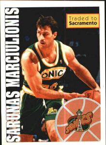 1995-96 Panini NBA Stickers (Brazil/Portuguese) #265 Sarunas Marciulionis Front