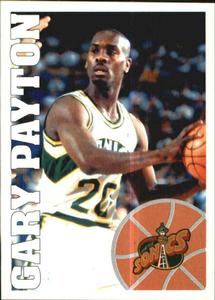 1995-96 Panini NBA Stickers (Brazil/Portuguese) #268 Gary Payton Front
